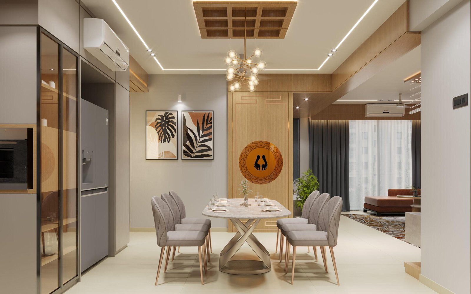 Modern dining area visualization created using 3D product animation techniques